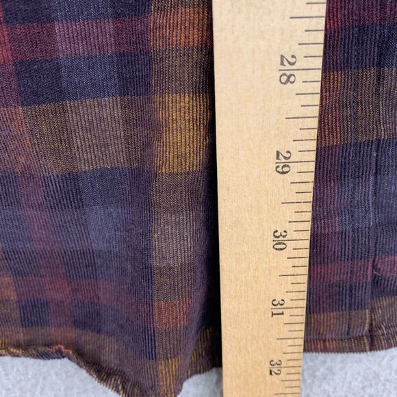 Rowm Button Shirt Mens 2XB Big & Tall Plaid Velvet Long Sleeve Plaid - Picture 8 of 16